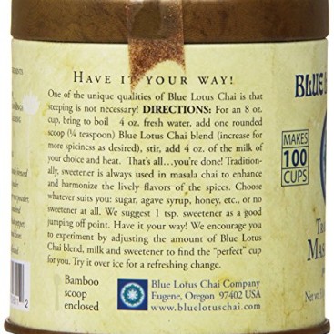 Blue Lotus Traditional Masala Chai – Makes 100 Cups! (3oz)