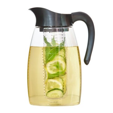The Republic Of Tea Double Infusion Iced Tea Pitcher, Bpa Free, Dishwasher Safe, Shatterproof, Stain-Resistant