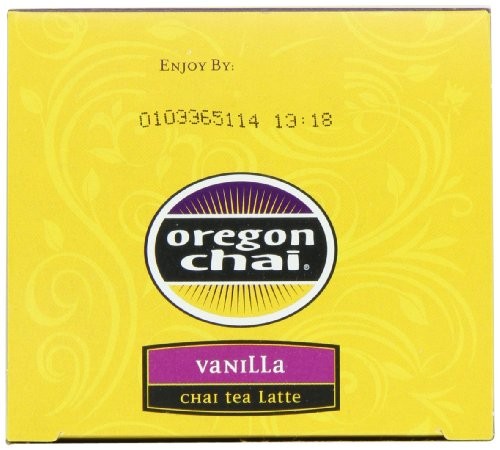 Oregon Chai Vanilla Chai Tea Latte Powdered Mix, 8-Count Envelopes (Pack of 6)