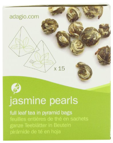 Adagio Teas Oolong Tea, Jasmine Pearls, Tea Bags, 15-Count Package (Pack of 3)