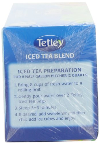 Tetley USA Round Iced Tea Blend Family Size, 24-Count Packages (Pack of 6)