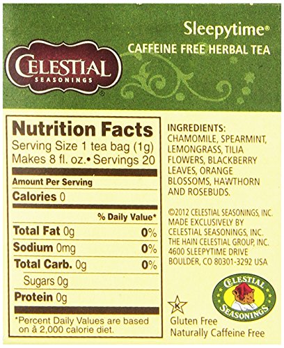 Celestial Seasonings Sleepytime Tea, 20 Count (Pack of 6)