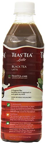 Teas’ Tea Latte, Black Tea, 16.9 Ounce (Pack of 12)