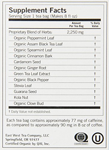 Yogi Refreshing Mint Vital Energy Tea, 16 Tea Bags (Pack of 6)