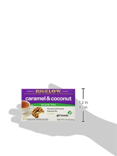 Bigelow Girl Scout Caramel & Coconut Cookie Flavor Black Tea, 1 Box with 20 Bags