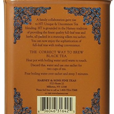 Harney and Sons Decaf Hot Cinnamon , Decaf Flavored Black 20 Sachets per Tin 1.4oz