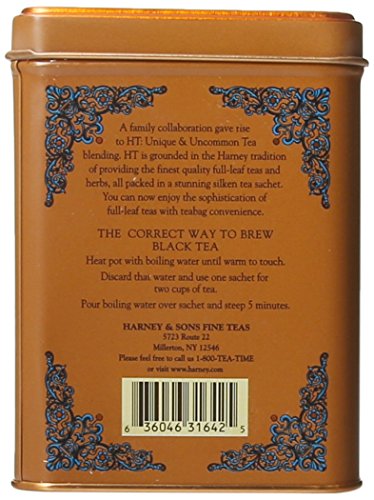 Harney and Sons Decaf Hot Cinnamon , Decaf Flavored Black 20 Sachets per Tin 1.4oz