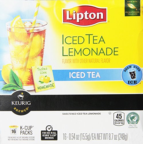 Lipton ICED TEA LEMONADE k-cup 16 cts (Pack of 2)