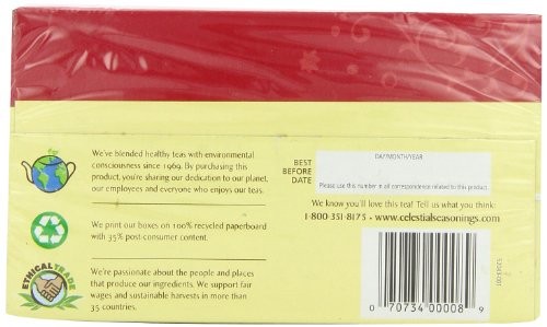 Celestial Seasonings Peppermint Tea, 20 Count (Pack of 6)