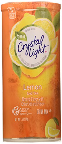 Crystal Light Iced Tea Drink Mix, Natural Lemon Flavor (12-Quart), 1.4-Ounce Packages (Pack of 4)