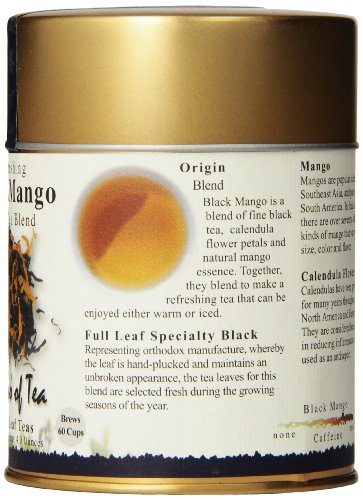 The Tao of Tea, Black Mango Black Tea, Loose Leaf,  4 Ounce Tin