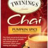 Twinings Pumpkin Spice Chai Tea with Chocolate Porcelain Owl Mug – Gift Boxed Bundle -Drink the Fall Season in Style