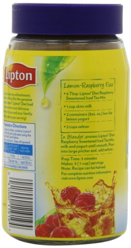 Lipton  Iced Tea Mix, Diet Raspberry  2.6 Ounce (Pack of 4)