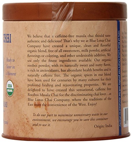 1 X Blue Lotus Rooibos Masala Chai – 2oz Tin (65 cups)