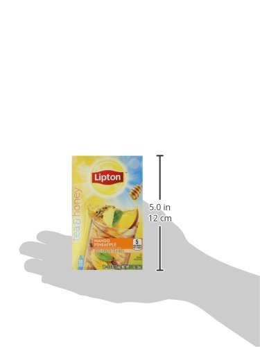 Lipton To Go Stix Iced Green Tea Mix, Tea and Honey, Mango Pineapple, 10-Count (Pack of 4)