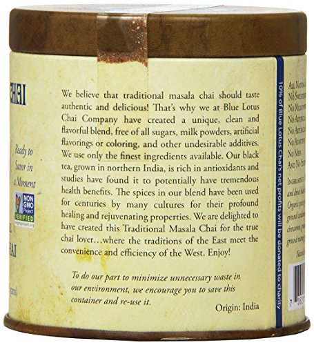 Blue Lotus Traditional Masala Chai – Makes 100 Cups! (3oz)