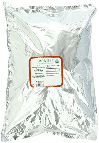 Frontier Chamomile Flowers, German Whole Certified Organic, 16 Ounce Bag