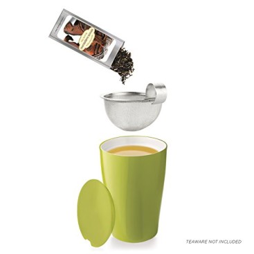 Tea Forte WORLD OF TEAS Sing Steeps Loose Leaf Tea Sampler, 15 Single Serve Pouches – Green Tea, Herbal Tea, Black Tea