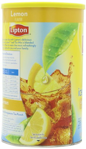 Lipton Iced Tea Sugar Sweetened Iced Tea Mix, Natural Lemon Flavor, 70.5 Ounce Containers (Pack of 2)