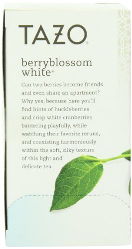 Tazo Berryblossom White Tea, 20-Count Tea Bags (Pack of 6)