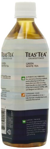 Teas’ Tea, Unsweetened Green & White Tea, 16.9 Ounce (Pack of 12)