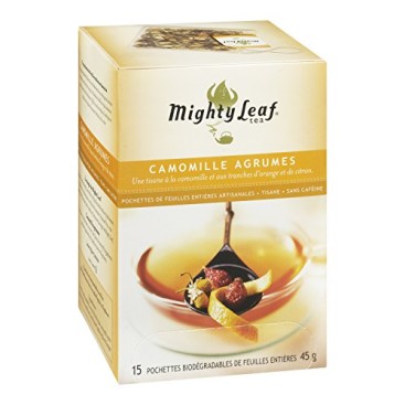 Mighty Leaf Tea Chamomile Citrus, 15-Count Whole Leaf Pouches (Pack of 3)