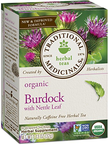 Traditional Medicinals Organic Burdock with Nettle Leaf Tea, 16 Tea Bags