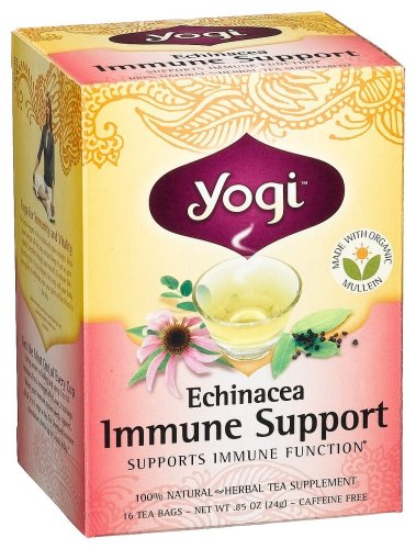 Yogi Echinacea Immune Support Tea, 16 Tea Bags (Pack of 6)