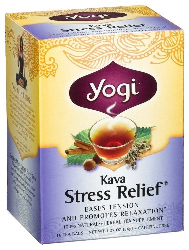 Yogi Kava Stress Relief Tea, 16 Tea Bags (Pack of 6)