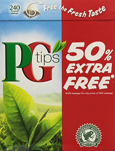 Pg Tips 240 Bags 2pk (160 Bags +80 Bags Free)- 480 teabags total.