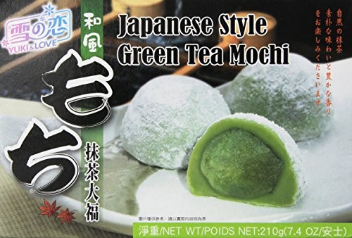 Japanese Rice Cake Mochi Daifuku (Green Tea) 7.4 oz / 210g (Pack of 1)