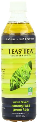 Teas’ Tea, Unsweetened Lemongrass Green Tea, 16.9 Ounce (Pack of 12)