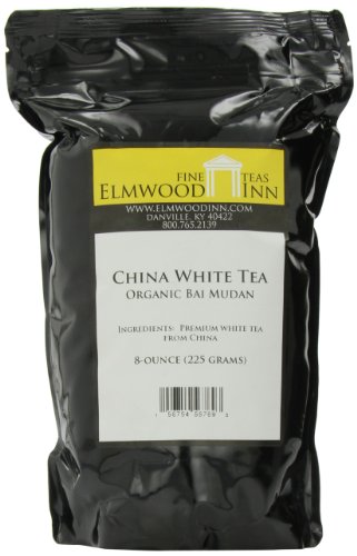 Elmwood Inn Fine Teas, Bai Mudan Organic White Tea, 8-Ounce Pouch