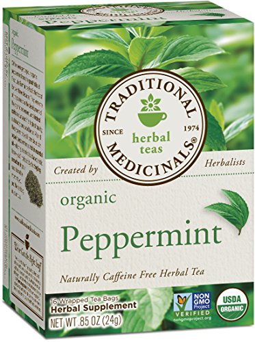 Traditional Medicinals Organic Peppermint Tea, 16 Tea Bags (Pack of 6)