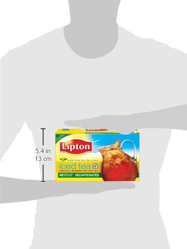 Lipton Iced Tea, Decaffeinated Family Size 10.5 oz, 48 ct (Pack of 3)