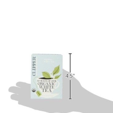 Clipper Fair Trade Organic White Tea, 20-Count (Pack of 6)