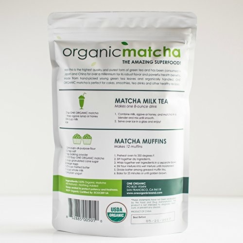 ONE ORGANIC Matcha Green Tea Powder 8.8oz – USDA Certified Organic