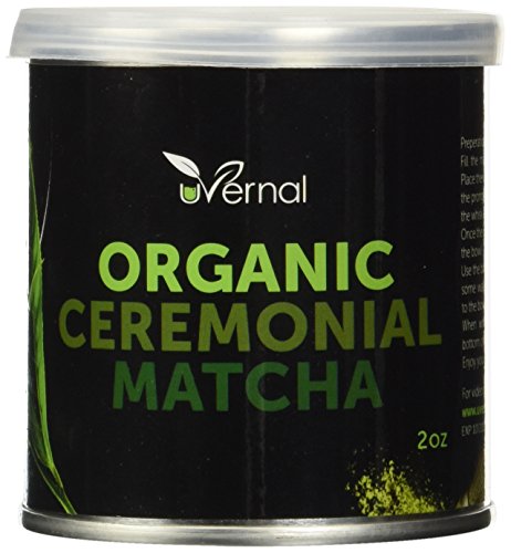 Organic Ceremonial Matcha – Best Taste – USDA Organic – Energy Booster – Green Tea Powder (2oz)