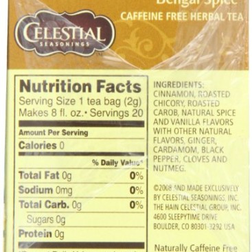 Celestial Seasonings Bengal Spice Tea, 20 Count (Pack of 6)