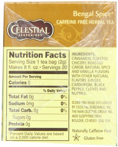 Celestial Seasonings Bengal Spice Tea, 20 Count (Pack of 6)