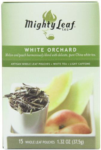 Mighty Leaf Tea, White Orchard, 15-Count Whole Leaf Pouches 1.32 Oz. (Pack of 3)