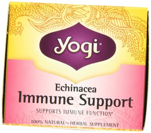 Yogi Echinacea Immune Support Tea, 16 Tea Bags (Pack of 6)