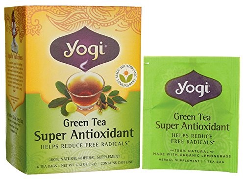 Yogi Super Antioxidant Green Tea, 16 Tea Bags (Pack of 6)