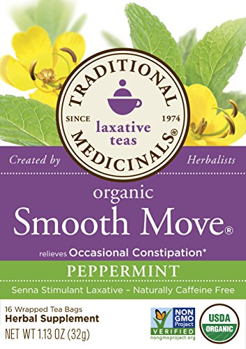 Traditional Medicinals Organic Smooth Move Peppermint Tea, 16 Tea Bags