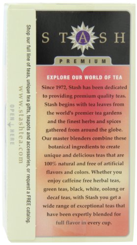 Stash White Peach Oolong Tea with Wuyi Oolong , 1.2 Ounce Box, 18 Count