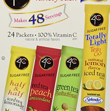 4C Totally Light Tea 2 Go Bonus Variety Pack Ice Tea Mix, 24-Count Boxes (Pack of 3)