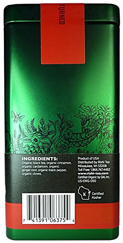 Rishi Tea Organic Masala Chai, 3.0 Ounce (3-Pack)