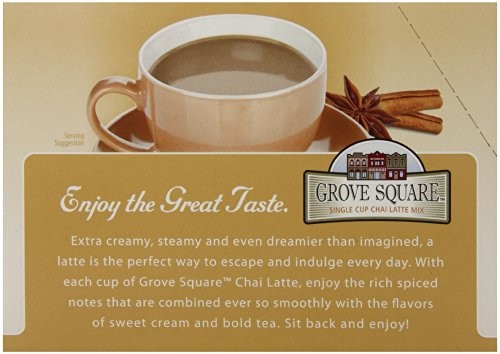 Grove Square Tea, Chai Latte, 24 Single Serve Cups