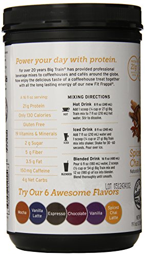 Fit Frappe Protein Drink Mix, Chai, 19.1 Ounce