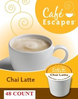 Cafe Escapes * CHAI LATTE * 48 K-Cups for Keurig Brewers